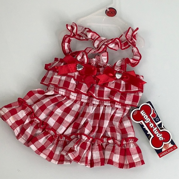 Wag a tude Ruffles and checkers Dress size XXS NWT - Picture 9 of 13